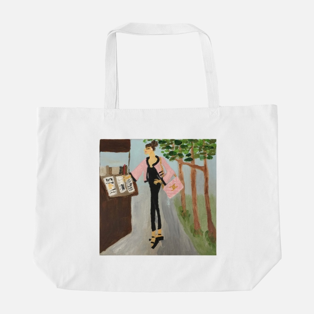 Large M'selle Shopping on Seine in Paris Tote